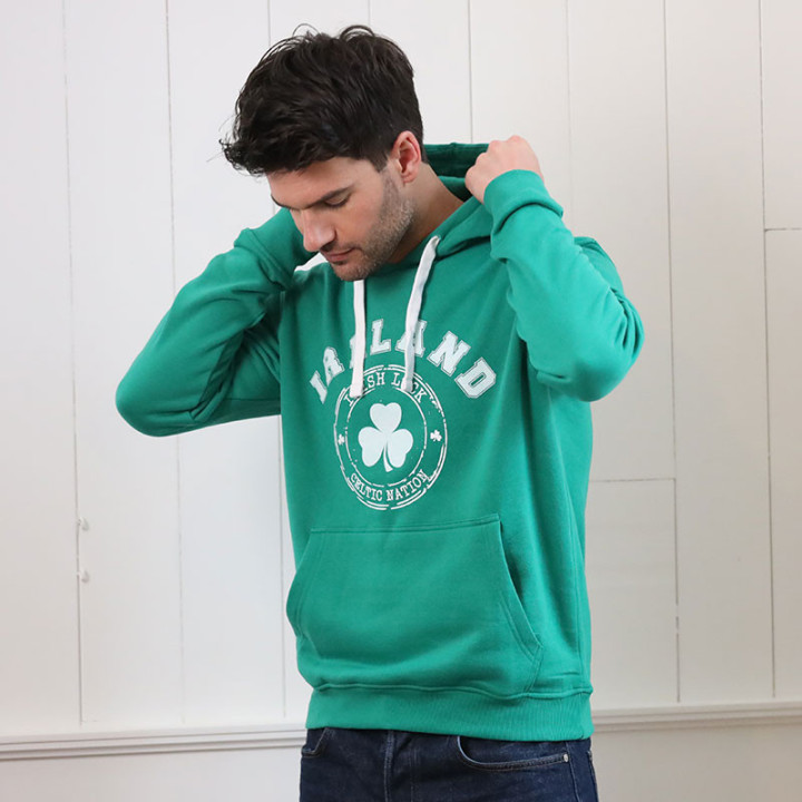 Sweat à Capuche Trèfle Vert