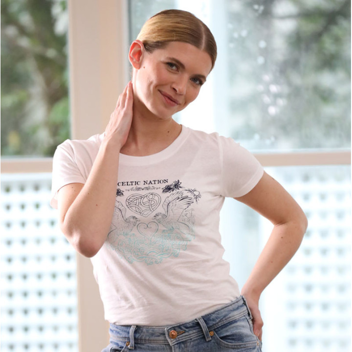 T-shirt Celtic Nation Blanc