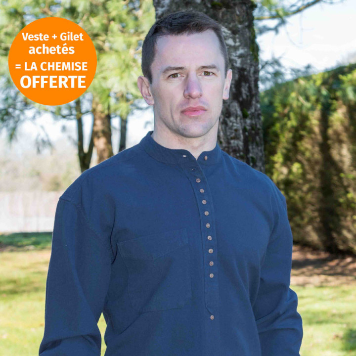 Civilian Navy Officer Collar Shirt 