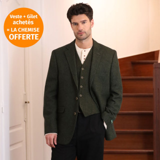 Emerald Isle Weaving Olive Wool Blend Jacket