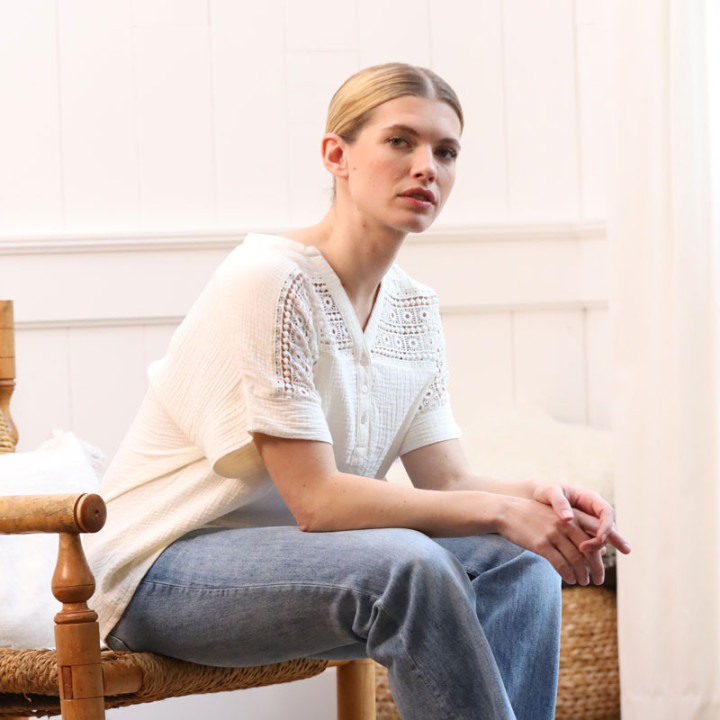 Out Of Ireland Top Constance Ecru