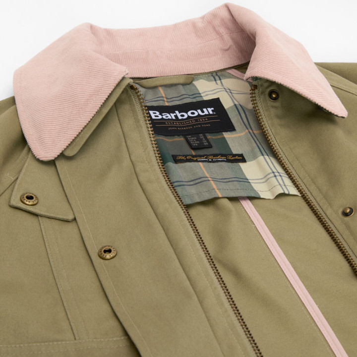 Barbour Olive Beadnell Cropped Jacket