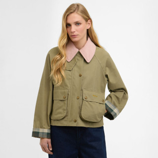 Barbour Olive Beadnell Cropped Jacket