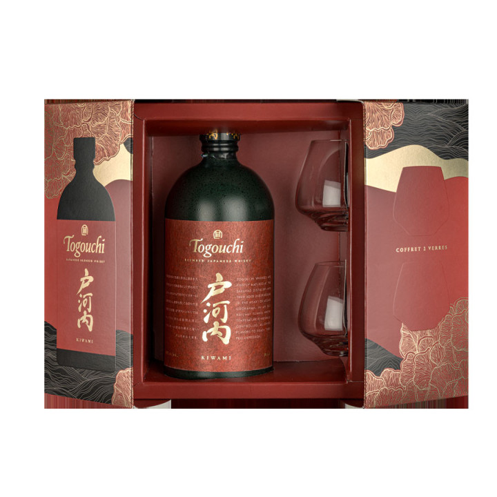 Coffret Togouchi Kiwami 70cl 40° + 2 verres