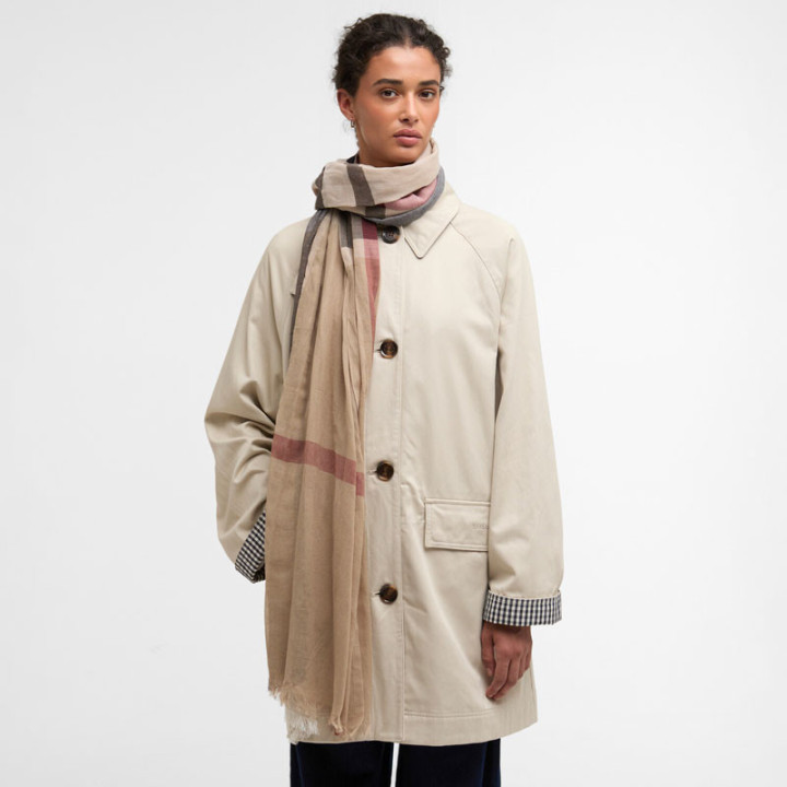 Barbour Ester Stone Tartan Dress Stole