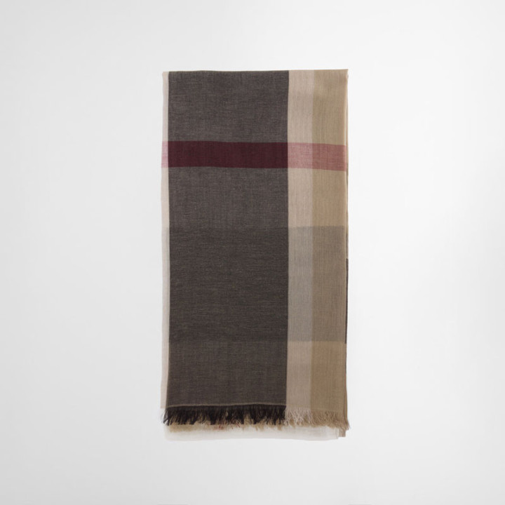 Barbour Ester Stone Tartan Dress Stole