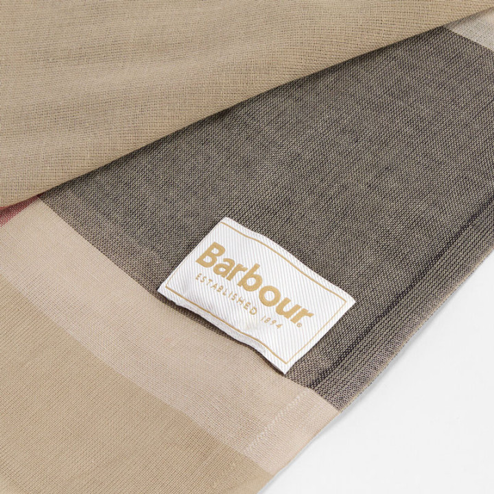 Barbour Ester Stone Tartan Dress Stole