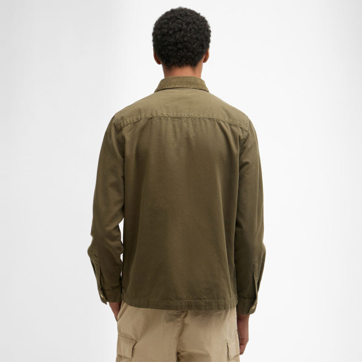 Barbour Declan Patch Ivy Green Overshirt