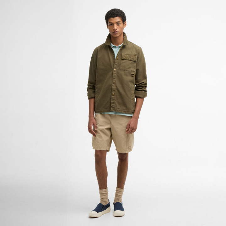 Barbour Declan Patch Ivy Green Overshirt