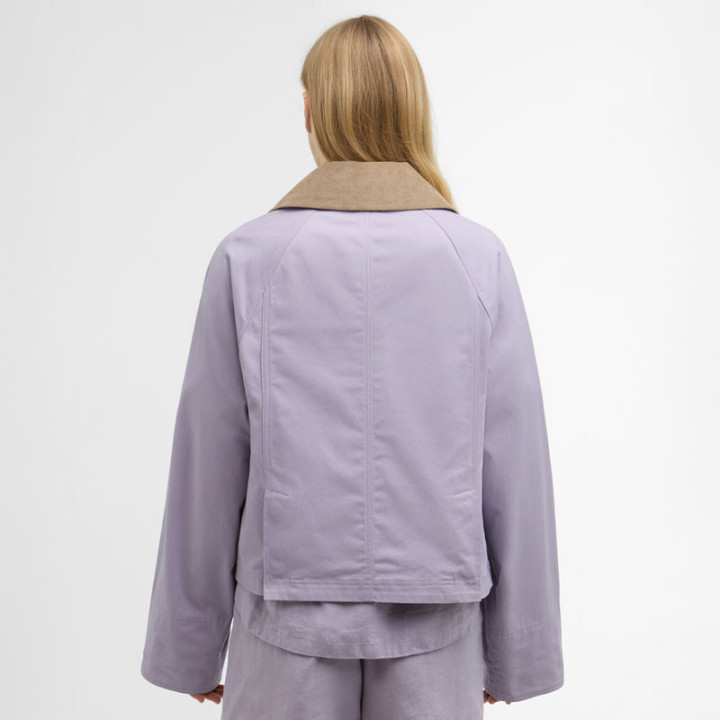 Barbour Cropped Beadnell Heather Mist Jacket