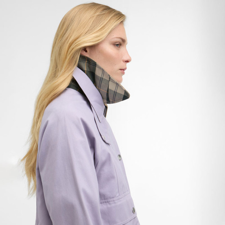 Barbour Cropped Beadnell Heather Mist Jacket