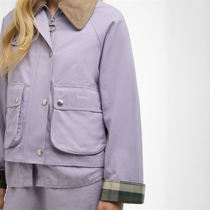 Veste Cropped Beadnell Heather Mist Barbour