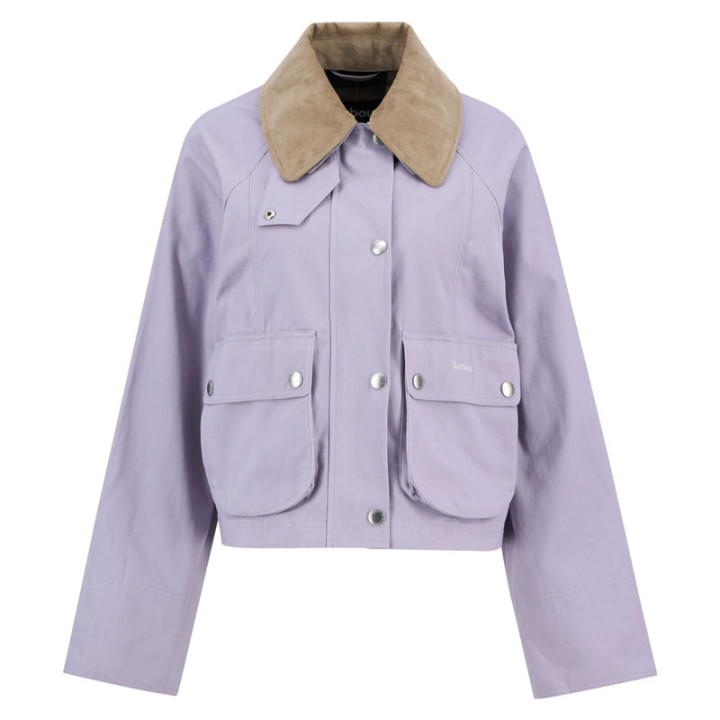 Barbour Cropped Beadnell Heather Mist Jacket