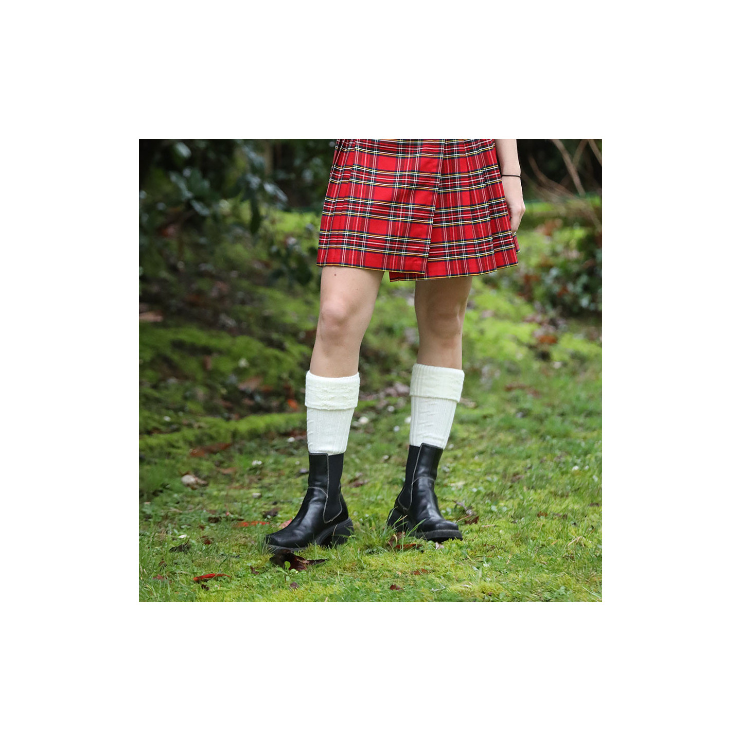 White Kilt Socks