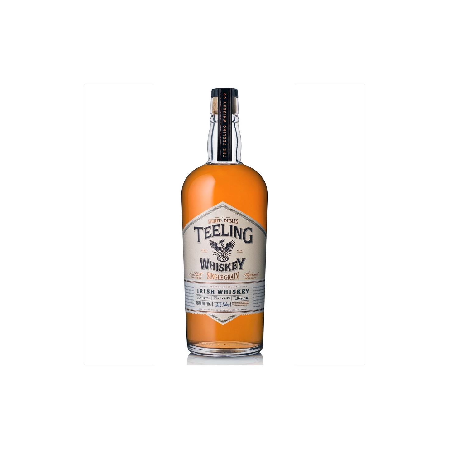 ウイスキー Teeling Single Grain Whiskey 46% 1L rear Teeling Single