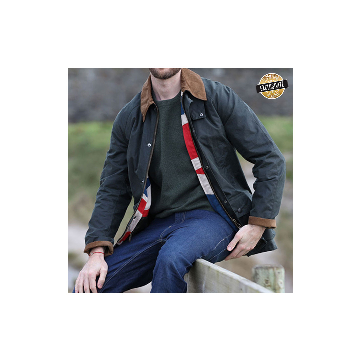 Veste Ashby Sage Union Barbour