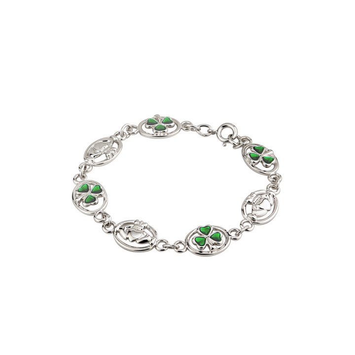 Claddagh and Clover Bracelet