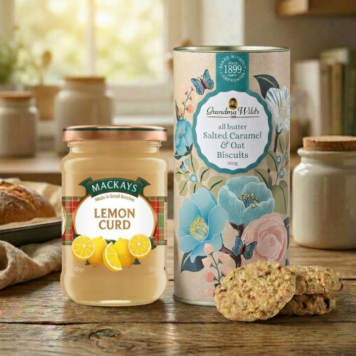 Biscuits Caramel Grandma Wild's & Lemon Curd Mackay's