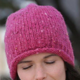 Aran Woollen Mills Ballina Pink Beanie