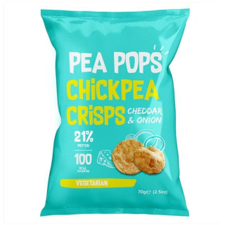 Pea Pops Chickpeas Chips Cheddar Onion 70g
