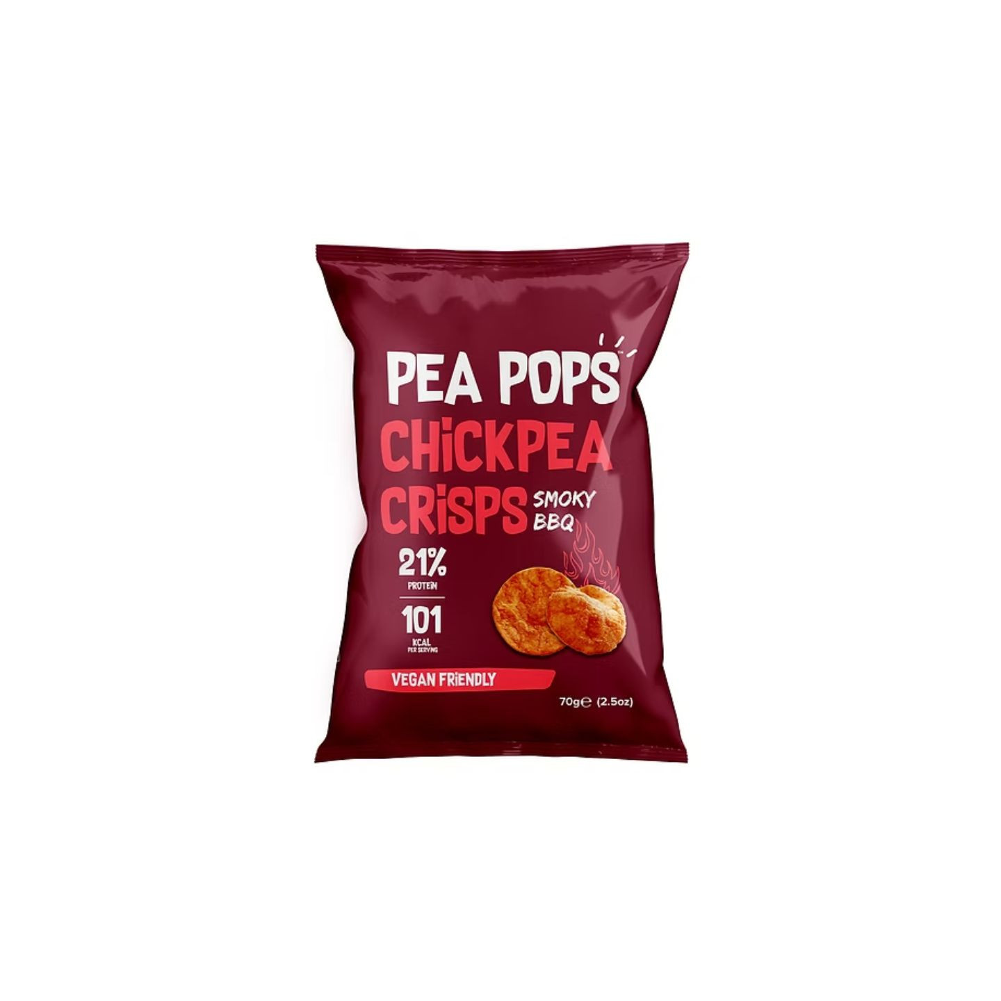 Pea Pops Chickpeas Chips Smoky Barbecue 70g
