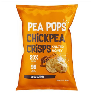 Honey & Salt Pea Pops Chickpea Chips 70g
