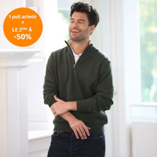 Pull Demi Zip Vert Celtic Alliance