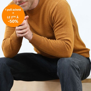 Pull Col Rond Ocre Celtic Alliance