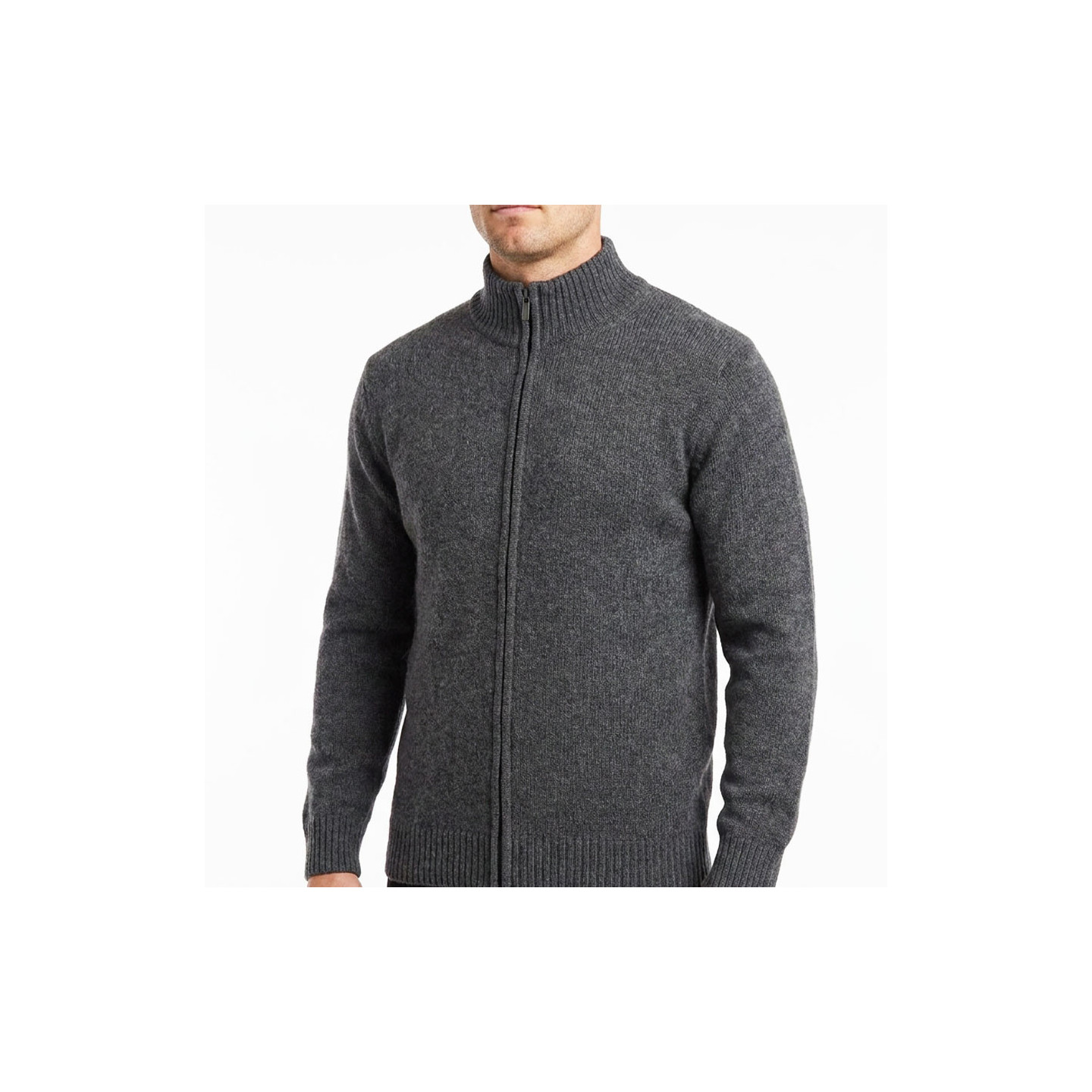 Gilet lambswool zippe gris hh25 celtic alliance
