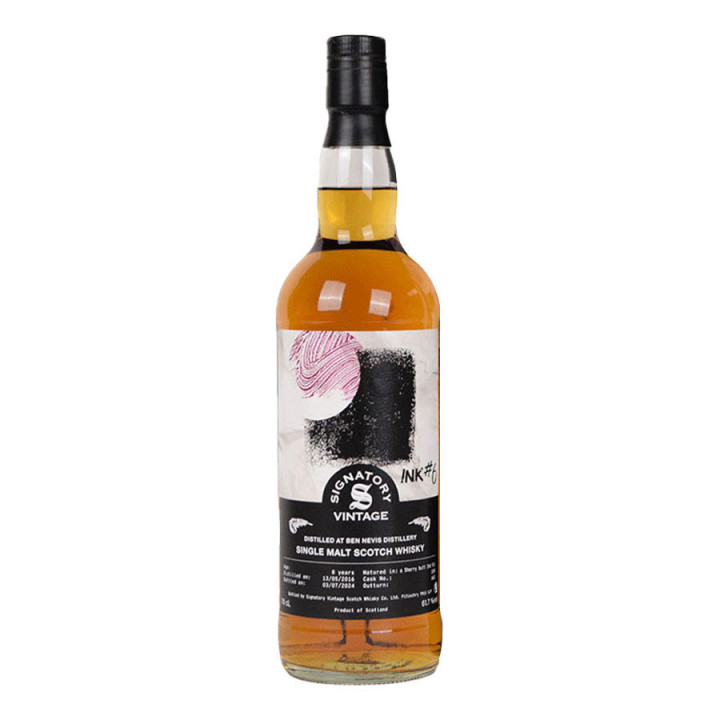 Ink6 Ben nevis 8 years 2016 sv 70cl 61.7°
