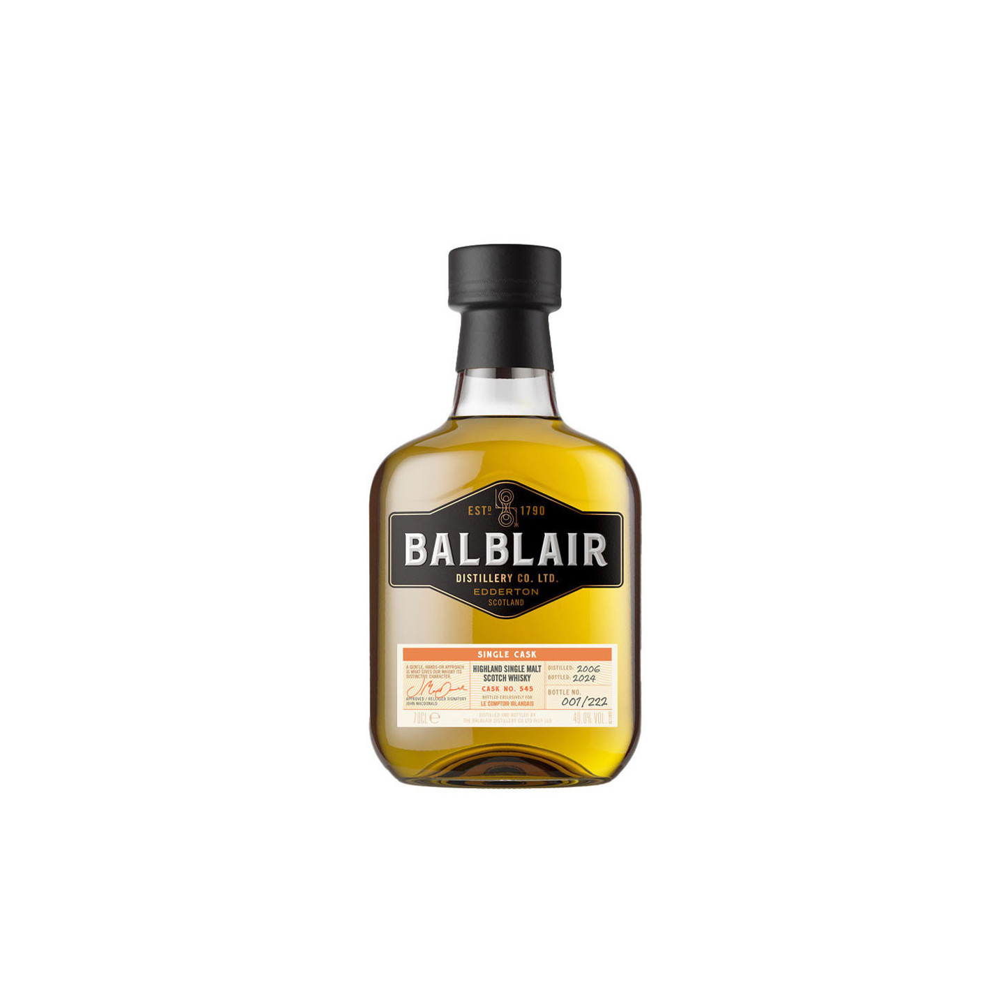 Balblair 18 ans 2006 70 cl – 49° - Le Comptoir Irlandais
