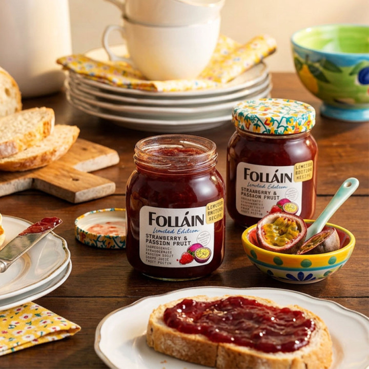 Folláin Strawberry and Passion Fruit Spread 340g