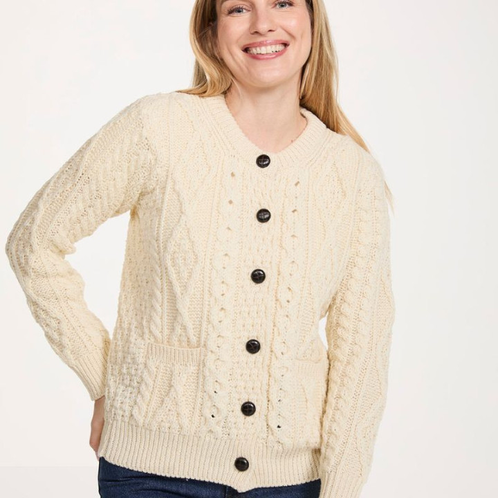 Cardigan Lumber Écru Aran Woollen Mills