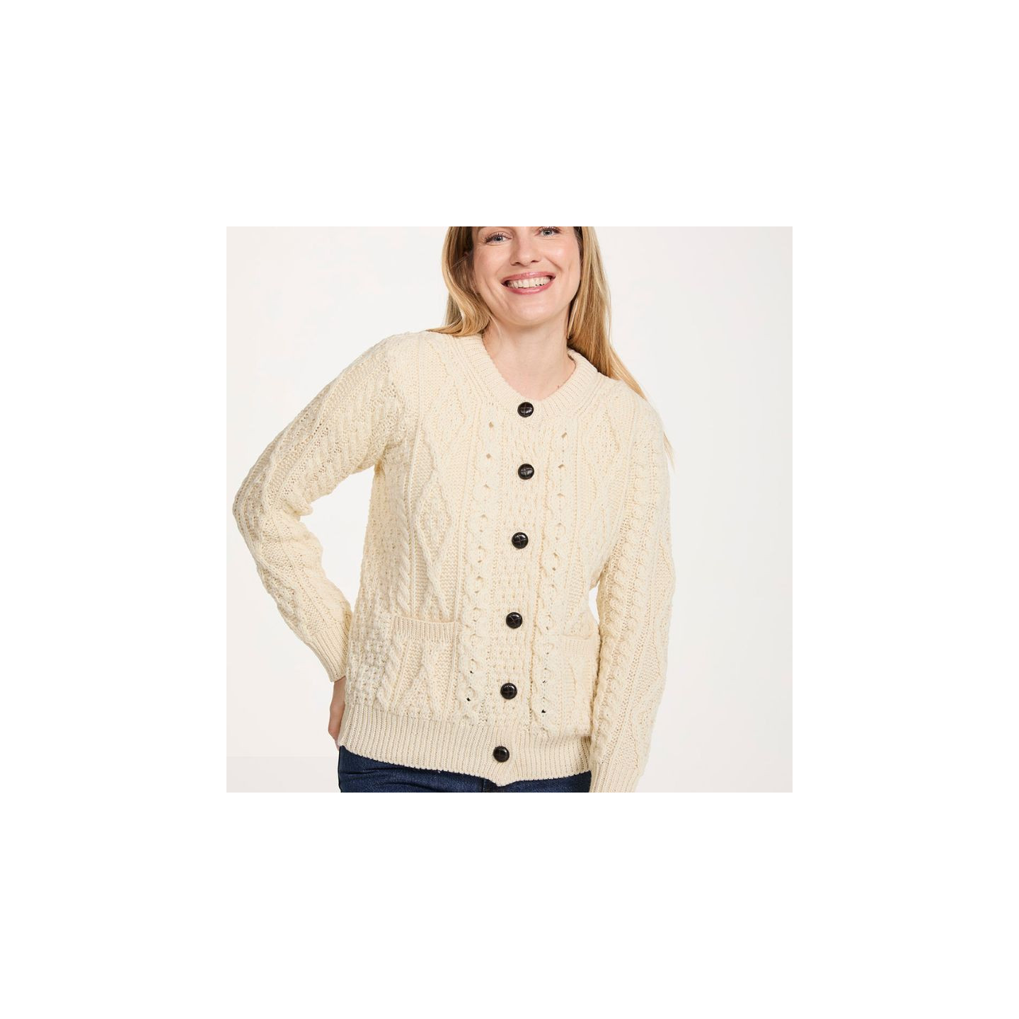 Cardigan Lumber Écru Aran Woollen Mills
