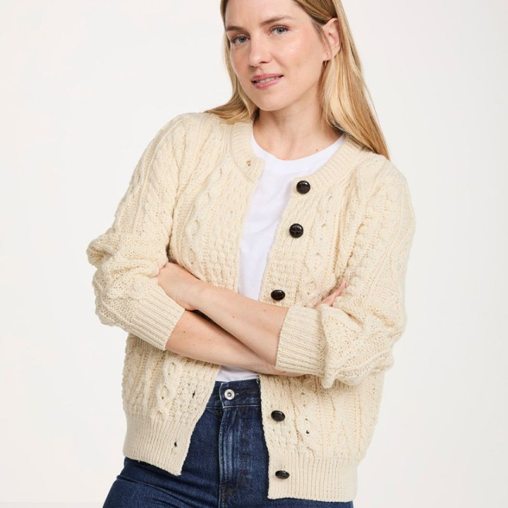 Cardigan Lumber Écru Aran Woollen Mills