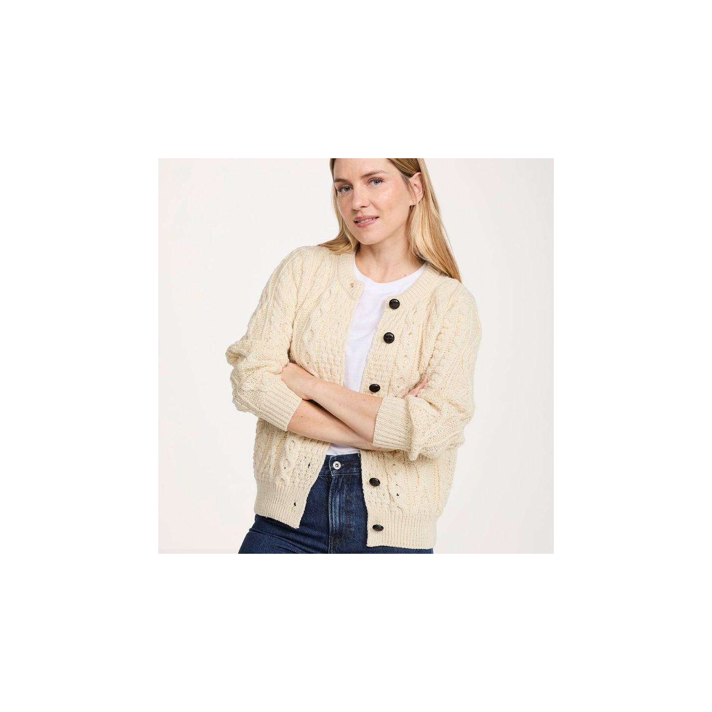 Cardigan Lumber Écru Aran Woollen Mills