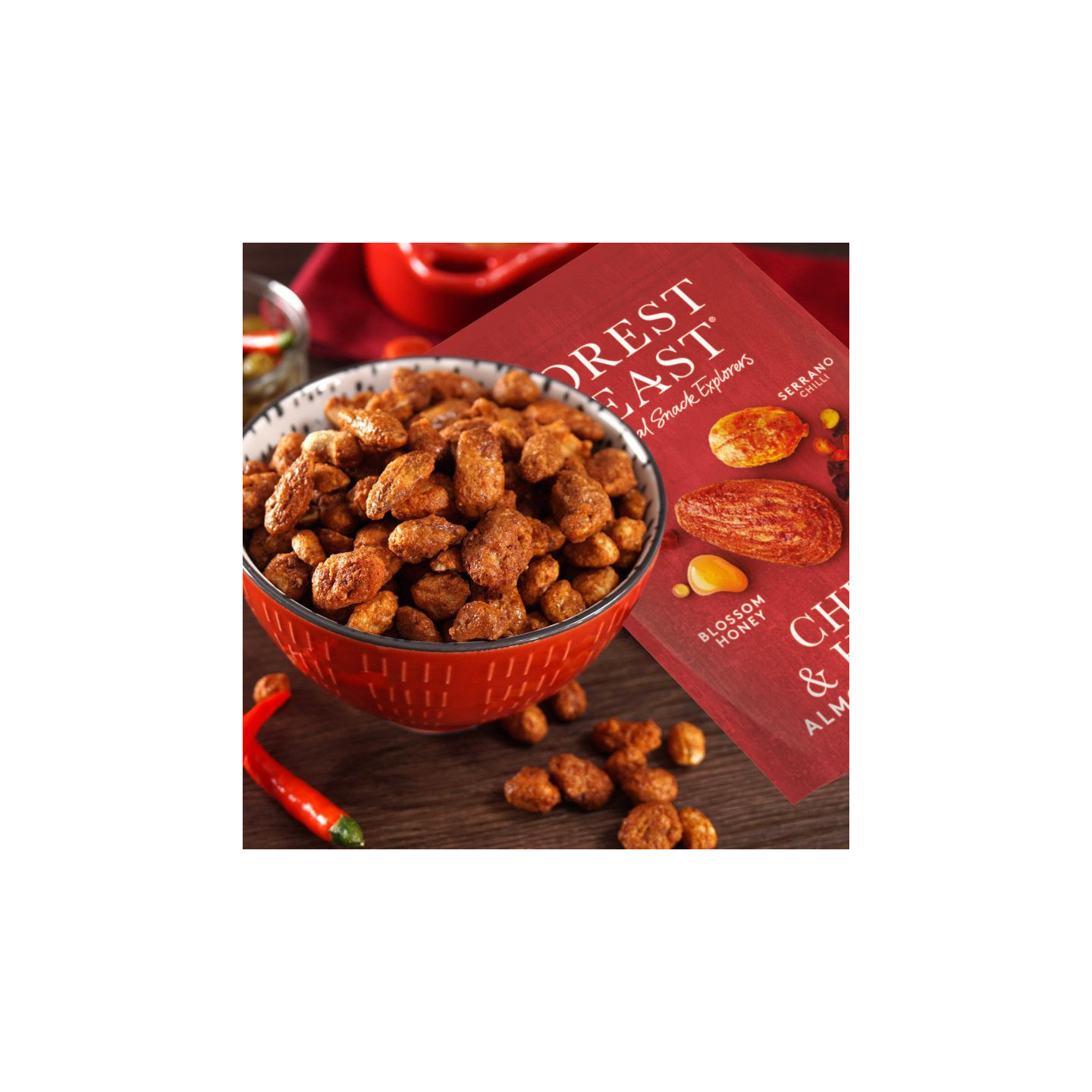 Amandes Et Cacahuètes Au Piment Serrano Et Au Miel Forest Feast