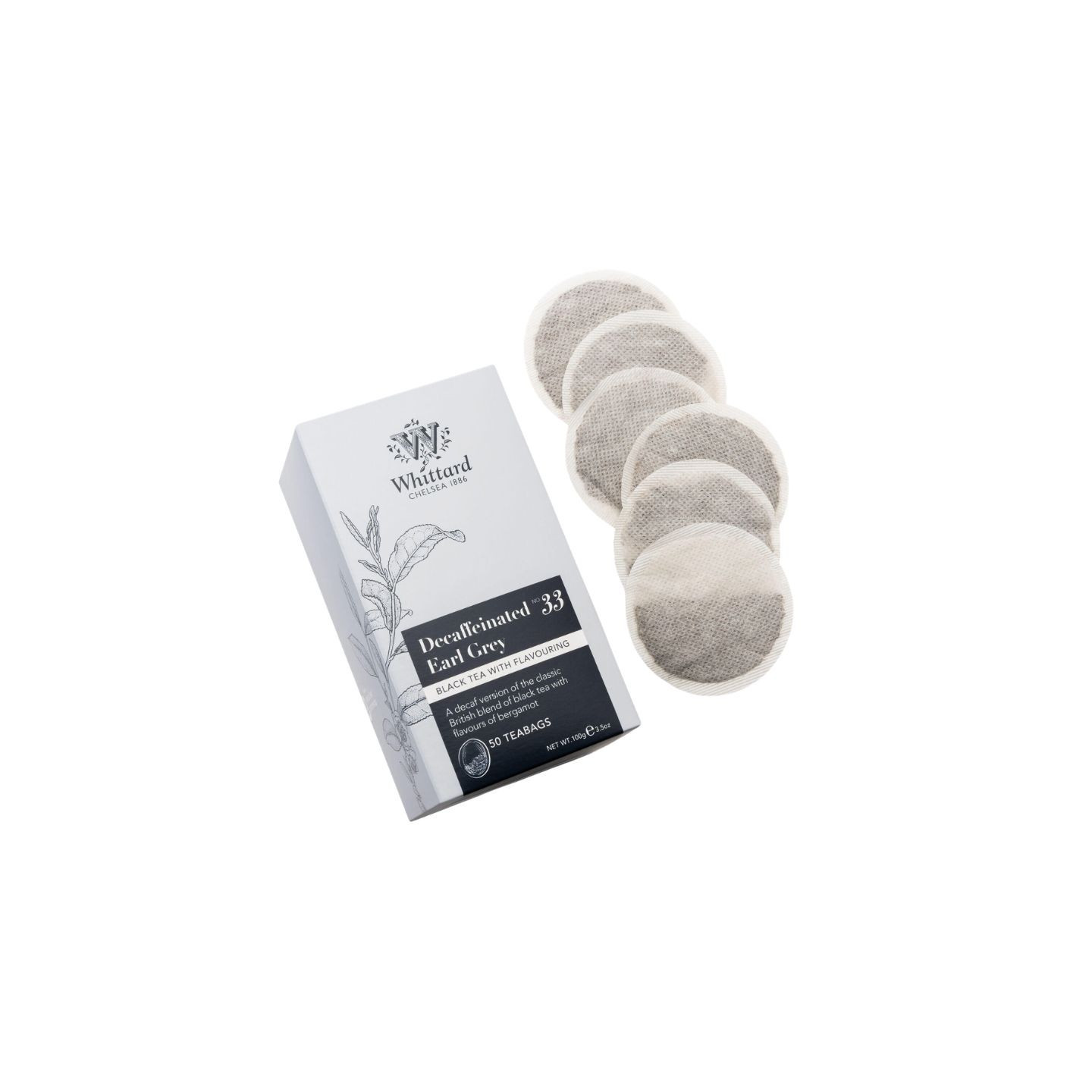 Thé noir Earl Grey décaféiné aux délicates notes de bergamote. Une infusion raffinée à savourer à toute heure de la journée.