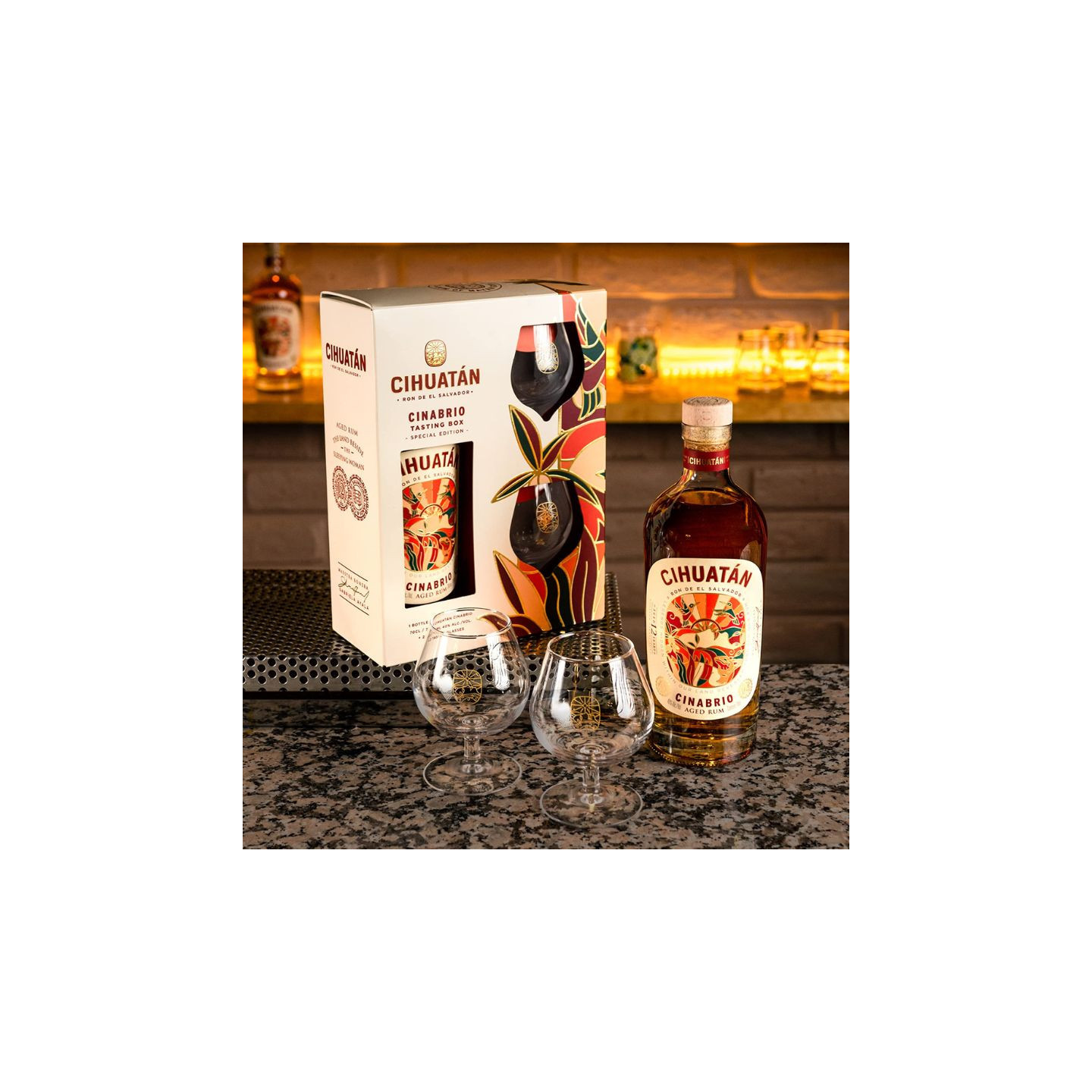 Cihuatan Cinabrio 70cl 40° + 2 Verres