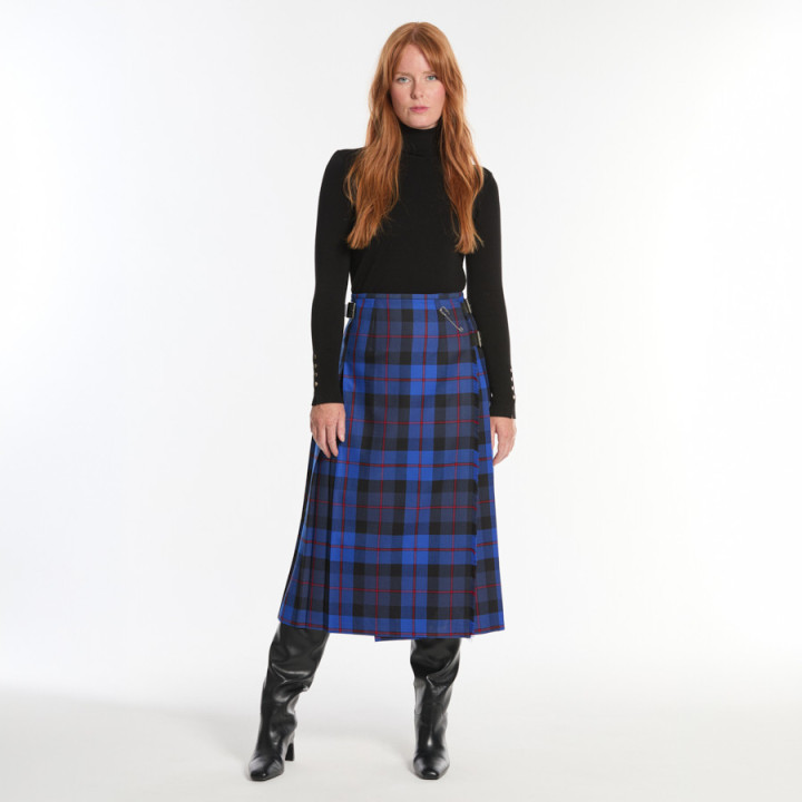 O'Neil of Dublin Women's Long Blue Kilt