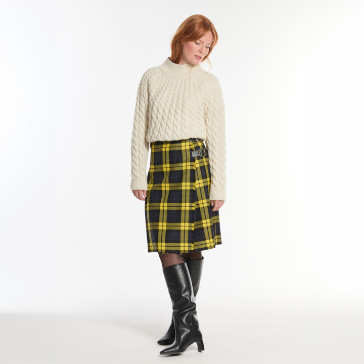 O'Neil of Dublin Women's Yellow Midi Kilt