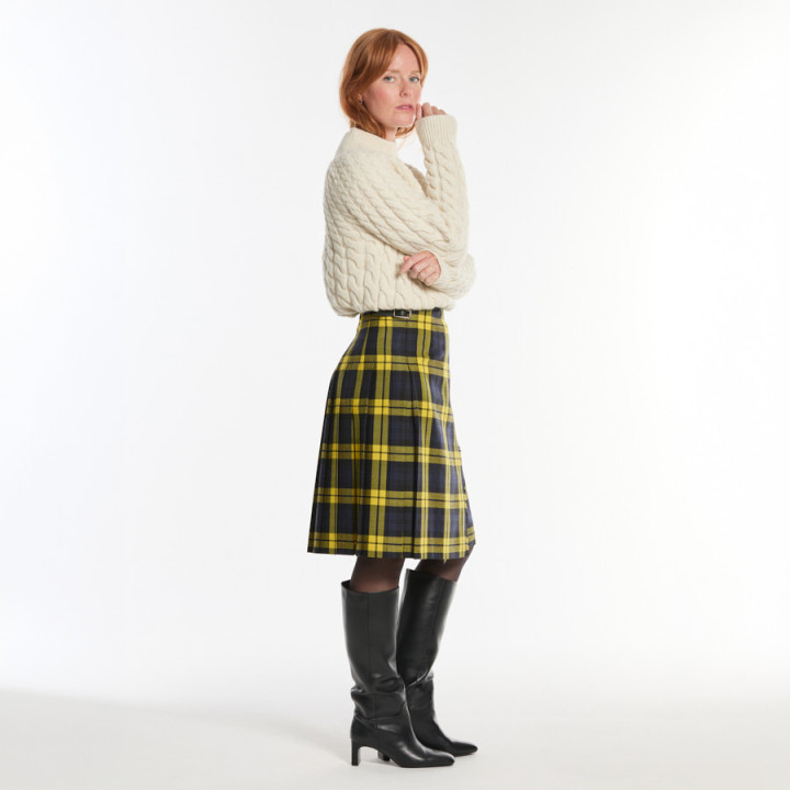 Kilt Femme Midi Jaune O'Neil Of Dublin
