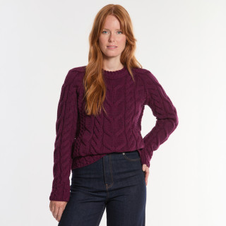 Aran Woollen Mills Sweater Listowel Violet