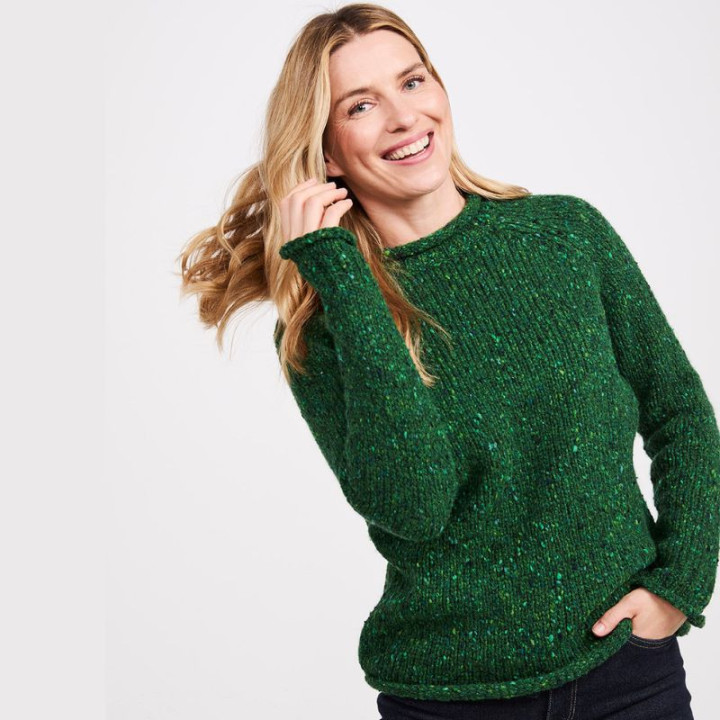 Aran Woollen Mills Sweater Green Ballina