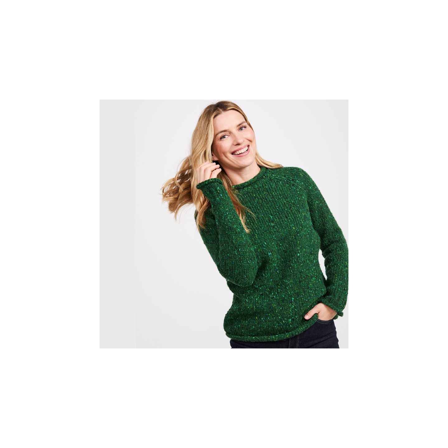 Pull Ballina Vert Aran Woollen Mills