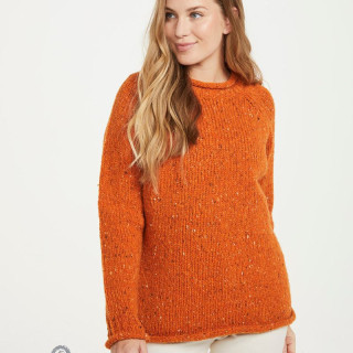Pull Ballina Orange Aran Woollen Mills