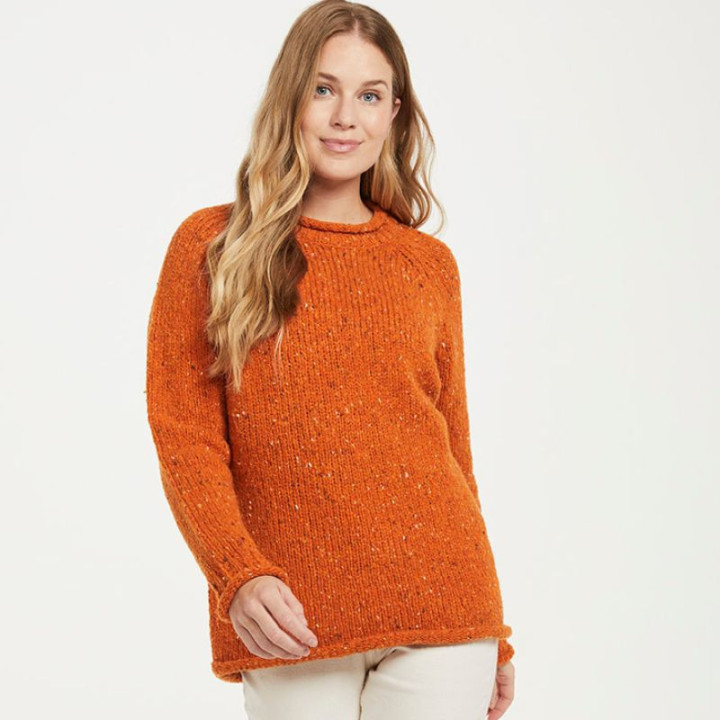 Pull Ballina Orange Aran Woollen Mills