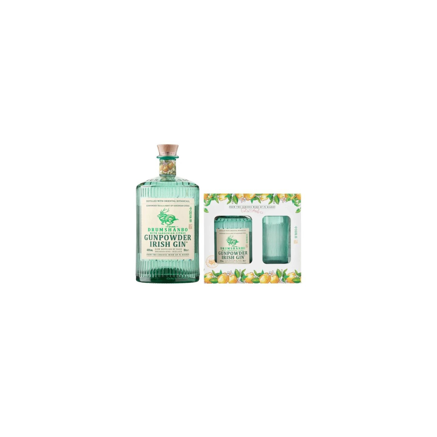Coffret Drumshanbo Gunpowder Sardinian Citrus Gin + Verre 70cl 43% | Le Comptoir Irlandais