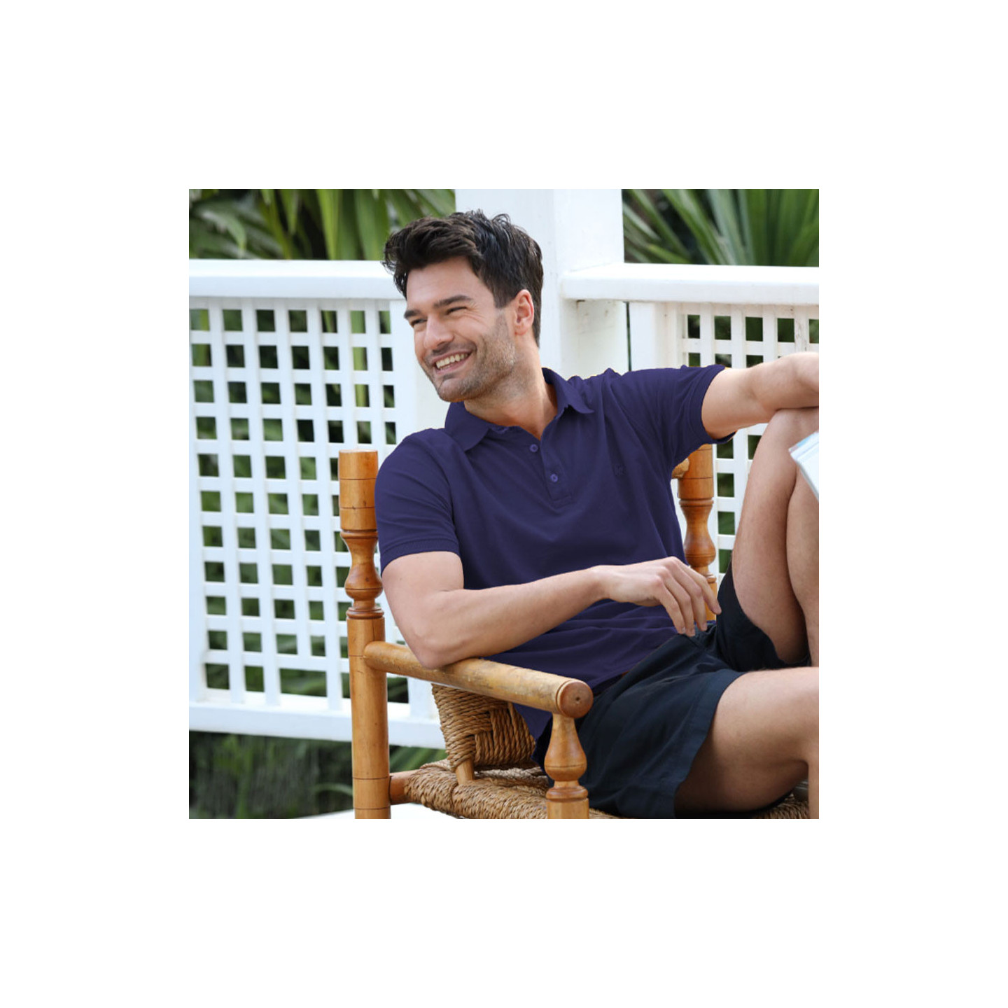 Out Of Ireland Julian Navy Jersey Polo Shirt