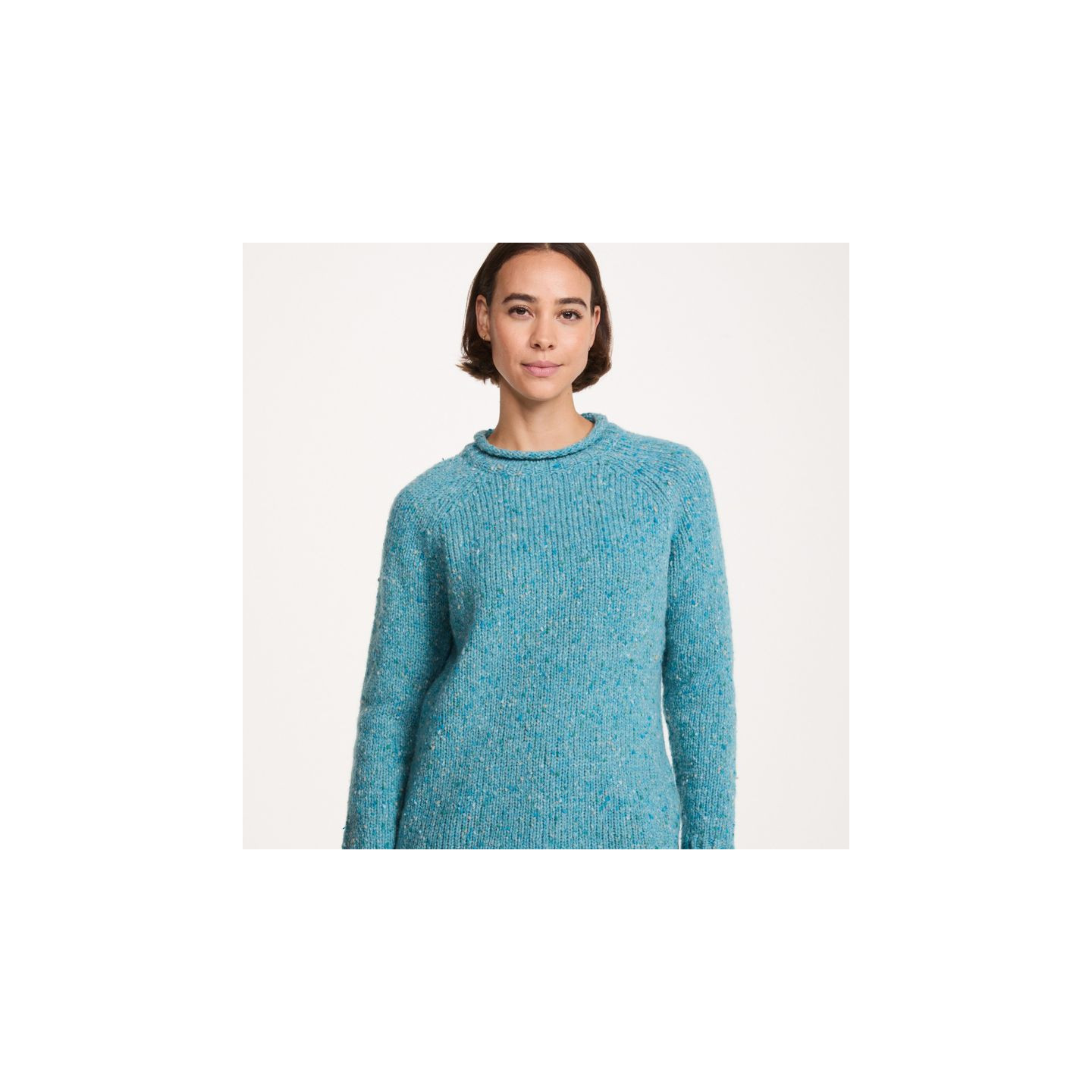 Pull Ballina Bleu Ciel Aran Woollen Mills